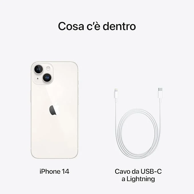 iPhone 14  Sim Physique Grade A - Reconditionné Starlight - Apple Saint-Barthélémy